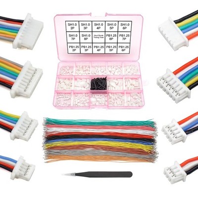 SH1.0 bis PB1.25 vorgecrimpte Kabel und Stecker Kit - 20 cm, 200 Stück, Silikon, 