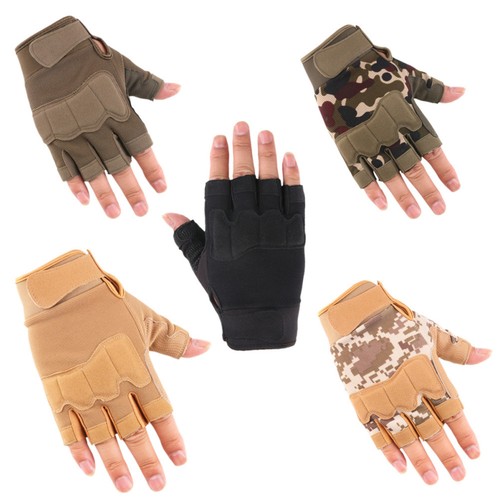 Guanti resistenti al taglio sportivi outdoor mezze dita senza dita per uomo - Foto 5 di 11