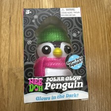 Schylling NeeDoh Polar Glow Penguin Squish Glows in Dark