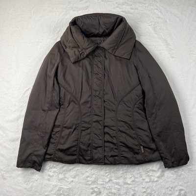 Vintage Moncler Brown Quilted Down Puffer Jacket High Collar Women s Size 4