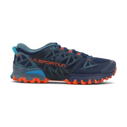 La Sportiva Men's Bushido III Deep Sea/Cherry Tomato Trail Running Shoes 56S-...