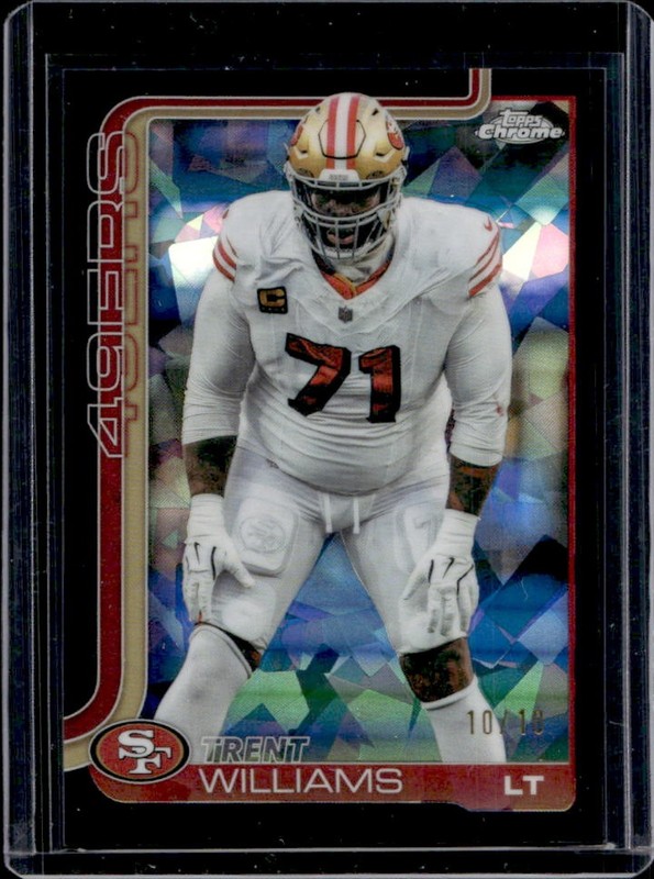 2025 Topps Chrome Sapphire Trent Williams Black Refractor #/10 49ers
