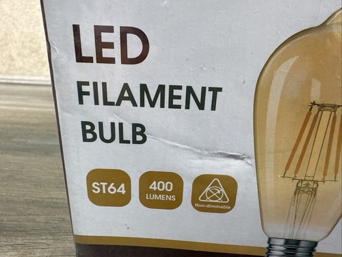 X8 Dores Shop LED Filament Bulb 470L ST64 2700K 2 Pack x 4 400 Lumens - Picture 8 of 17