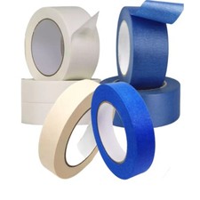 MASKING TAPE PAPER ROLL WHITE + BLUE 50M MULTI-LISTING