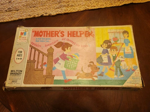 Vintage MOTHER'S HELPER Board Game 1969 Milton Bradley