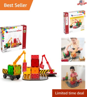 Multi-Color Magnetic Building Blocks Set: 32 Pieces of Engineering Excellence