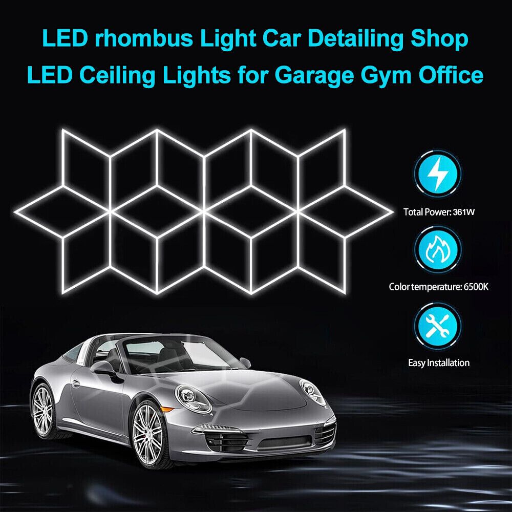 16x Diamond LED Lighting Car Detail Garage Workshop Retail 16x Diamond LED Lighting Car Detail Garage Workshop Retail