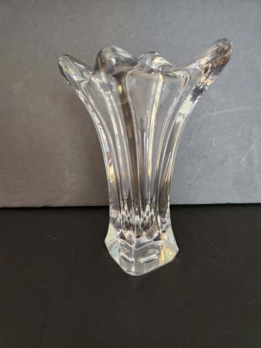 Vase en verre cristal - art nouveau - Label Emmaüs