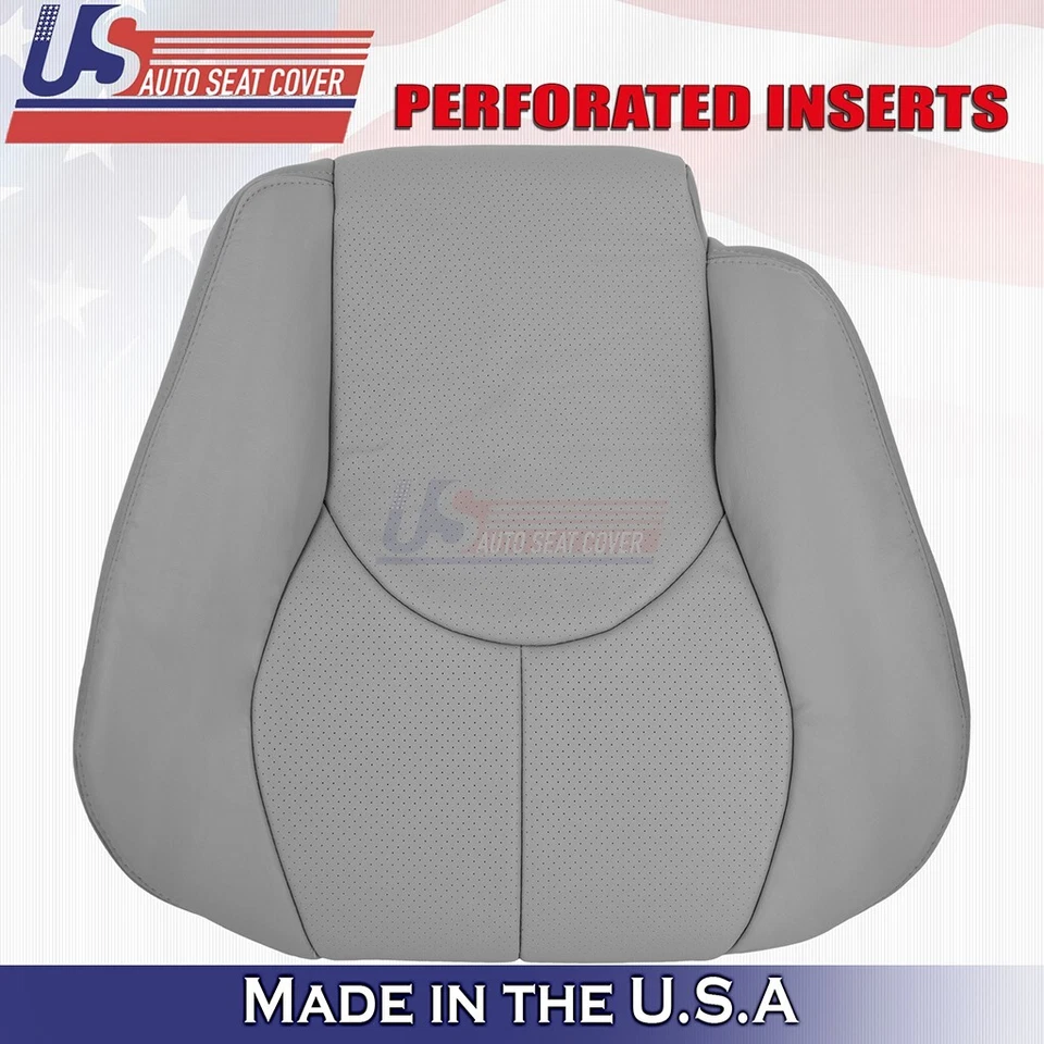 1996 to 2002 For Mercedes Benz SL320 Driver Bottom & Top Perf Leather Cover Gray - Image 2 of 4