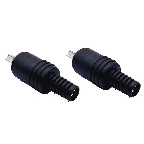 2PCS Male Speaker Tools Power Signal Audio Black Adapter 2 Pin Connector - Photo 4/5