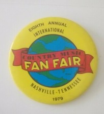 8th Annual Country Music Fan Fair Nashville Tenn. Pin Button 1979 Bill Anderson