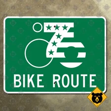 United States bike route Bicentennial service road sign highway marker 20x15