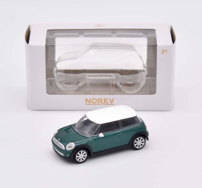 Mini Cooper Verte 1/64 Norev - 3 Pouces - Modèle Réduit Neuf Boîte Carton