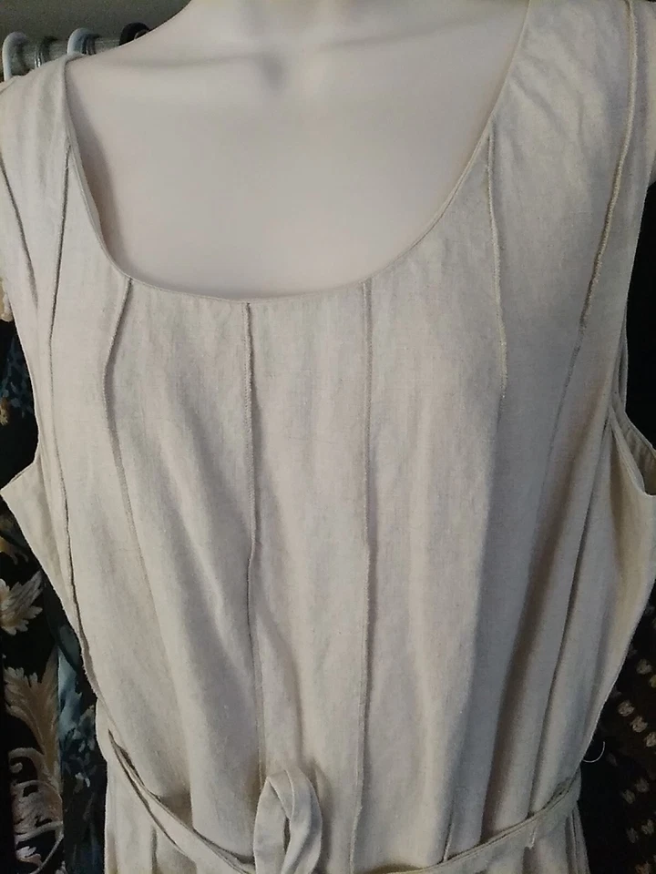 Vestido de verano de lino para mujer Charter Club talla 16w Foto 2 de 4