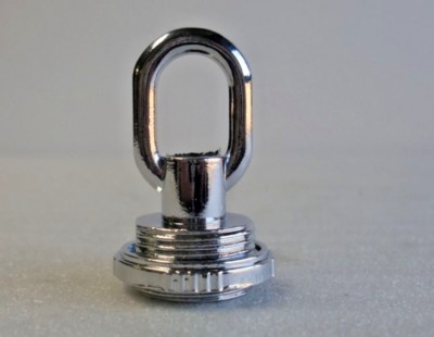 NEW DIE CAST CHROME SCREW COLLAR LOOP TAPPED 1/8IPS (3/8'') LAMP PART 