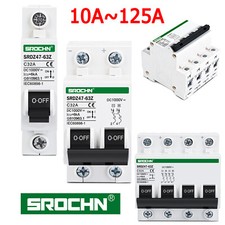 Interruttore di protezione linea DC pannello solare PV 1/2/4 poli 1000V 10A-125A 0% IVA