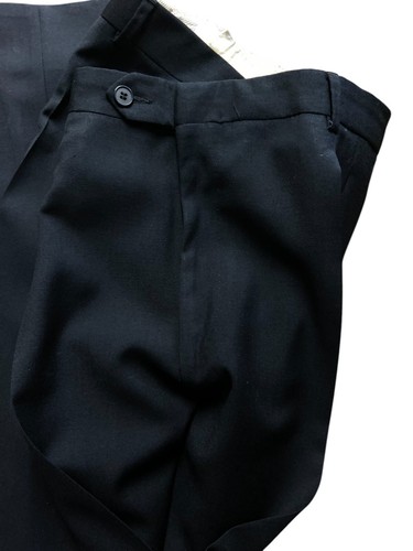 Timeless Vintage Men's Pleated black wool Dress Trousers | Size EU 54 - Picture 8 of 10