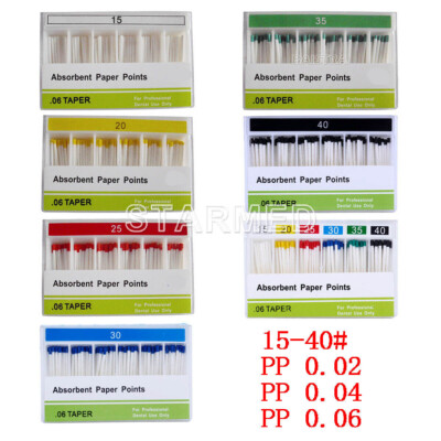 Points En Papier Absorbant House Brand Dentistry - Cône .04 Taille #30, Boîte De 60