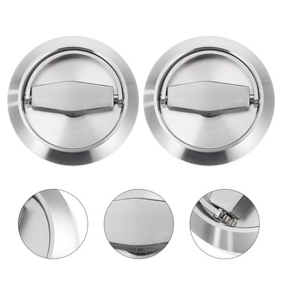 2pcs Corridor Door Locks Invisible Door Handle Handle Flush