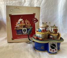 Hallmark 2002 Circus Mountain Railroad Keepsake Ornament Light Sound Motion
