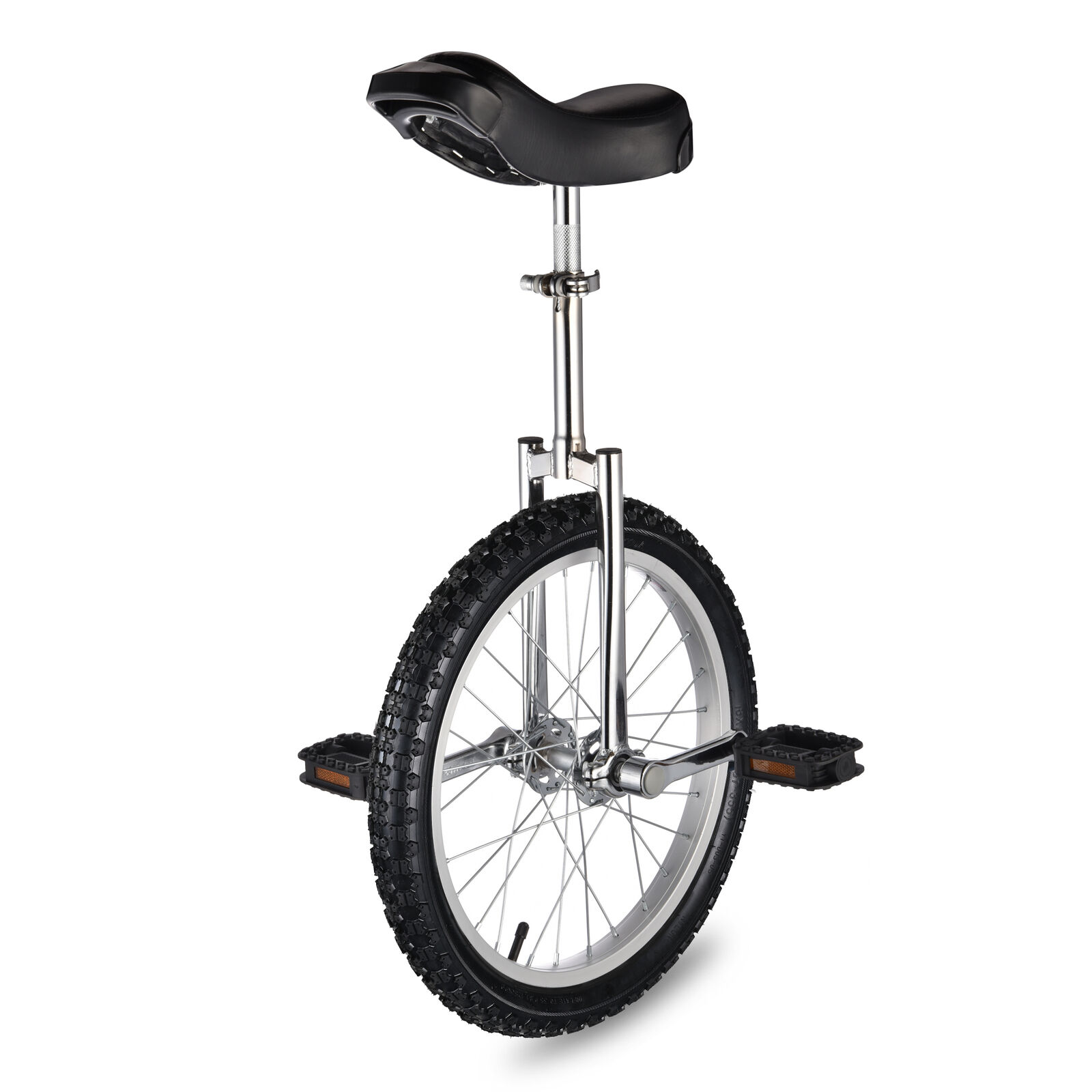 18 In Wheel Silver Unicycle Mountain Wheel Skid Proof Tire Balance Exercise