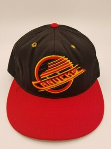 Vintage Vancouver Canucks Annco Double Logo Fitted Hat ...