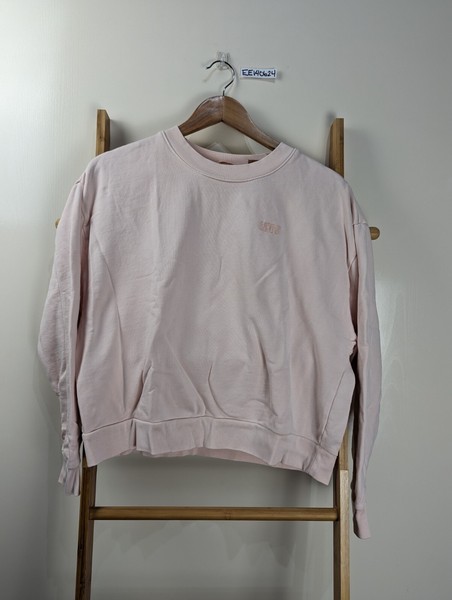 Levi's Light Pink Crew Neck Pullover Sweatshirt Embroidered Logo Size XS