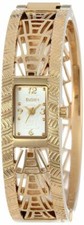 Elgin Quartz Ladies Gold Tone Bracelet Cuff Dress Watch EG1047