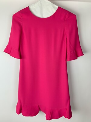 CeCe By Cynthia Steffe Pink Ruffle Sleeve Hem Bell Sleeve Shift Dress P  Nice!