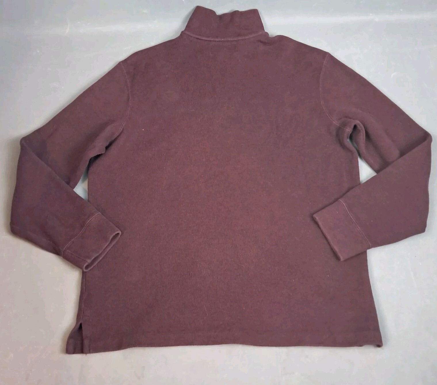 Polo Ralph Lauren Performance Sweater Size Large Men Burgundy 1/4 Zip Pullover image 10