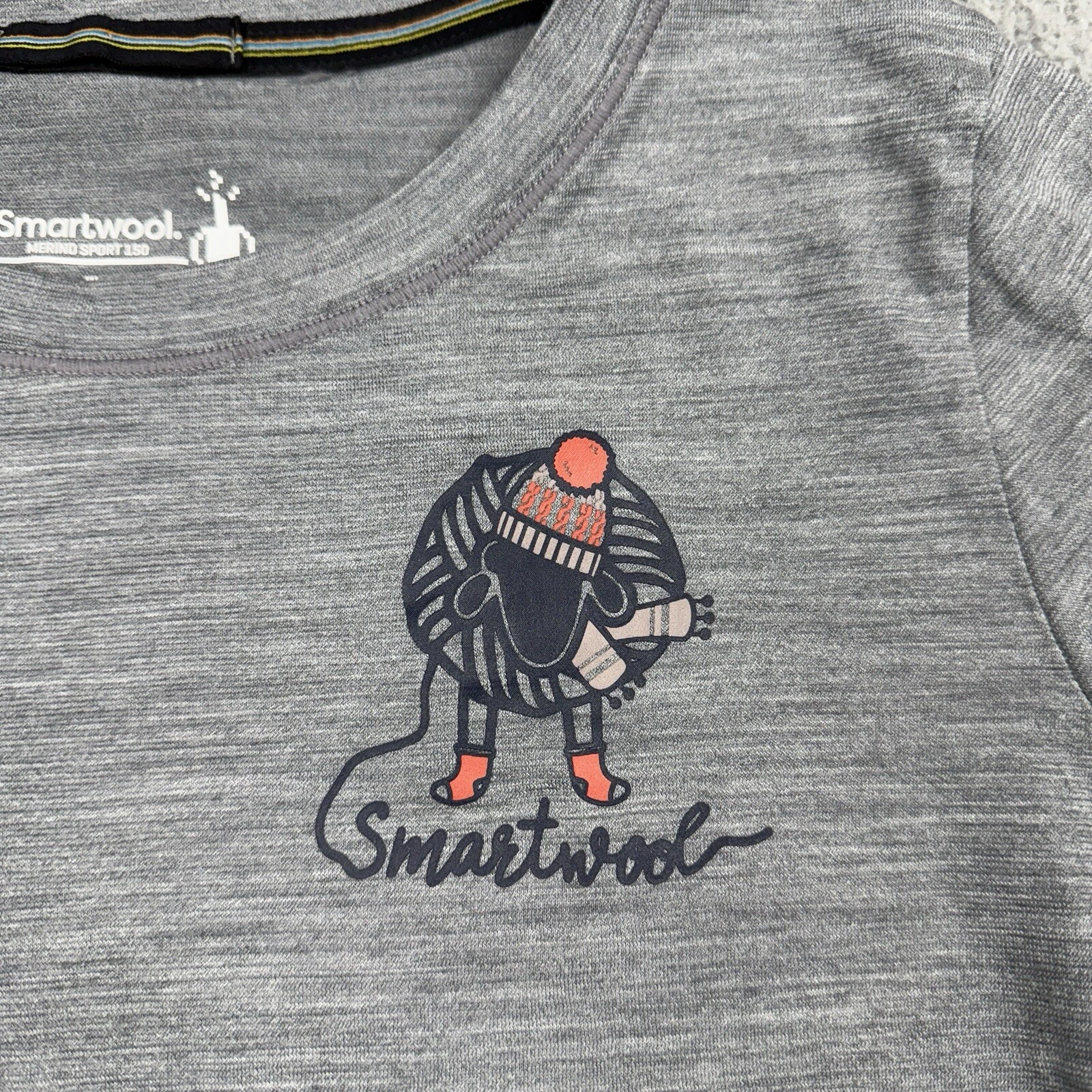 smartwool merino sport 150 sheep print wool blend shirt