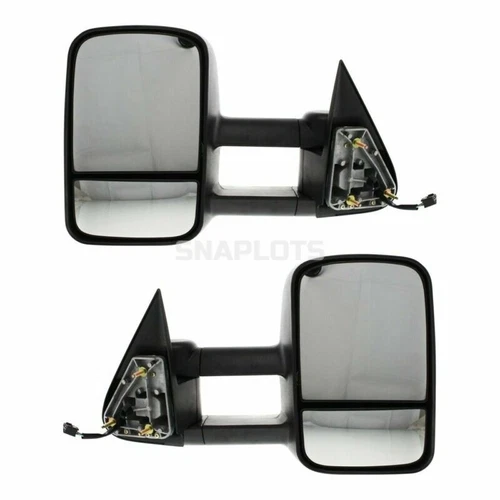 New LH & RH Power Mirror Manual Folding Black For 99-07 Chevrolet Silverado 1500