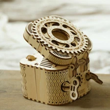 ROKR 3D Wooden Puzzle Treasure Box Unique Model Kits Xmas for Adults Jigsaw Gift