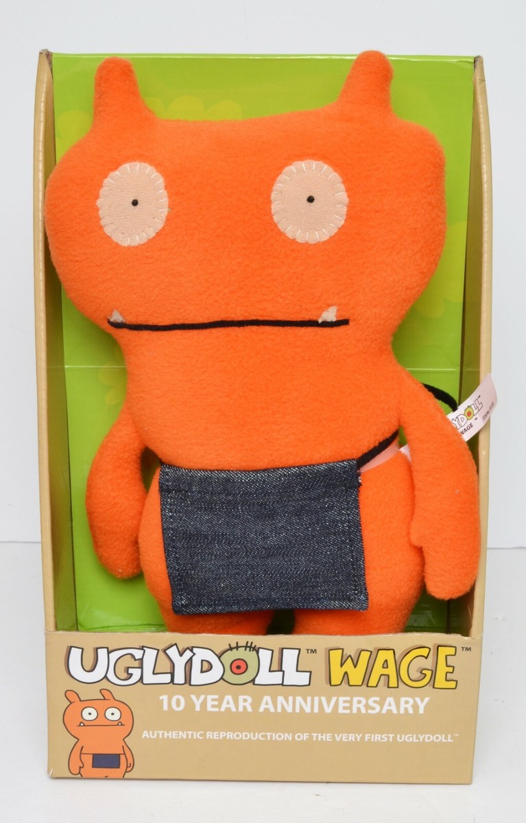 Uglydoll WAGE 10 YEAR ANNIVERSARY Plush Doll NIB New In Box Ugly Dolls