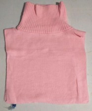 Vtg Pink Acrylic Sweater Mock Turtleneck Dickey Women's One Size