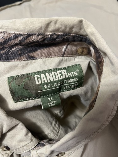 Gander Mtn.Hunting Shirt Mens sz XL Camo Tan Work Outdoors Button up - Picture 4 of 9
