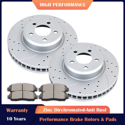 Front Brake Rotors and Pads Brakes Kit for V6 RWD Challenger Charger Magnum 300