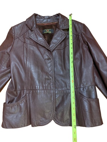 Vintage AVANT GARDE 100% Leather Women's Brown Moto Leather Jacket No Size - Picture 13 of 19