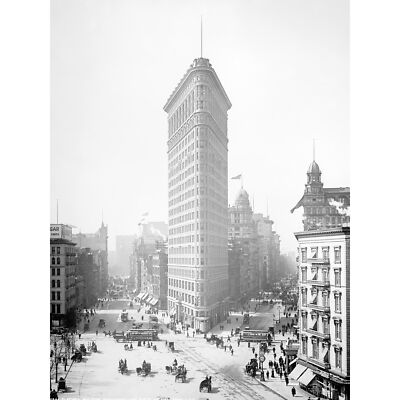 New York Flacheisen Gebäude Vintage Foto riesiges Wandbild Poster Druck