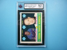 1969/70 O-PEE-CHEE HOCKEY CARD #207 GLENN HALL JACQUES PLANTE KSA 8.5 SHARP+ OPC