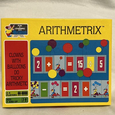 Vint ORDA Arithmetrix Clowns W/ Balloons Do Tricky Arithmetic Educational Math