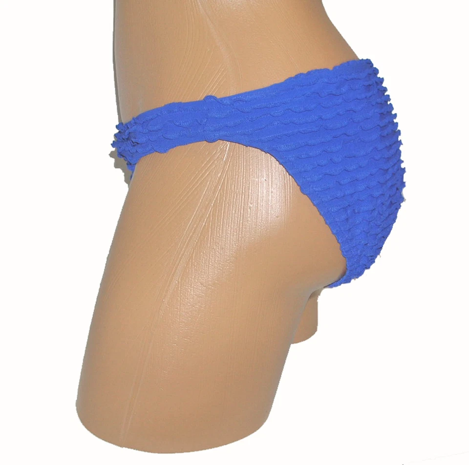 Ralph Lauren NUEVO Azul Sólido Mujer L Grande 12 14 Traje de Baño Bikini Parte Inferior $56 2061 Foto 2 de 2