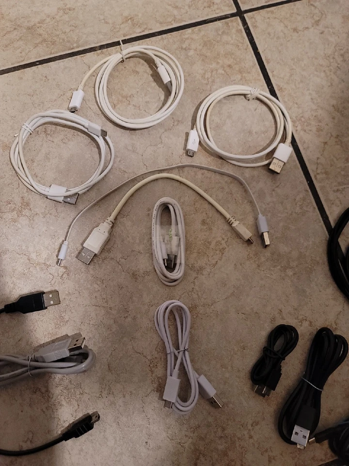14 Micro USB Cable & 2 Mini Usb Charger Cord Various Lengths - Image 2 of 4