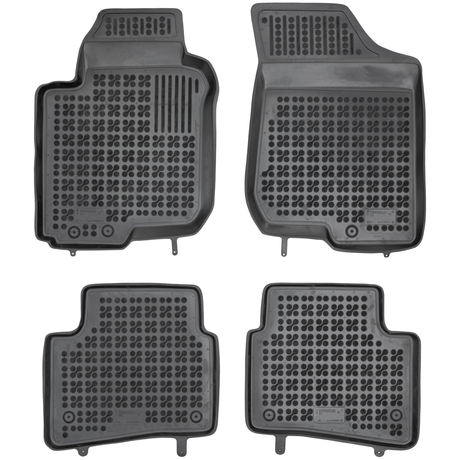 Tapis de sol en caoutchouc Rezaw-Plast noir pour Kia Ceed I de 2006 à 2012