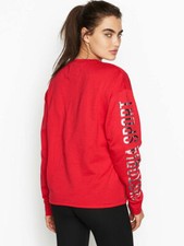 Victoria's Secret VICTORIA SPORT Fleece SWEATSHIRT Maroon Holiday Red TOP S M L