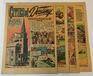 1946 seven page cartoon ~ BOSTON Cities Of Destiny