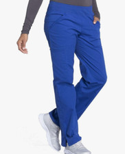 Cherokee Scrub Pants Women's / Medium / Blue Royal Blue / Mid Rise Straight Leg