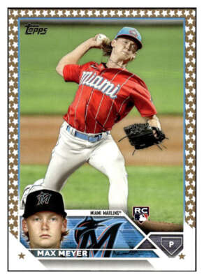 Max Meyer RC 2023 Topps Gold Star Parallel #388 ROOKIE MLB Marlins ID:78213