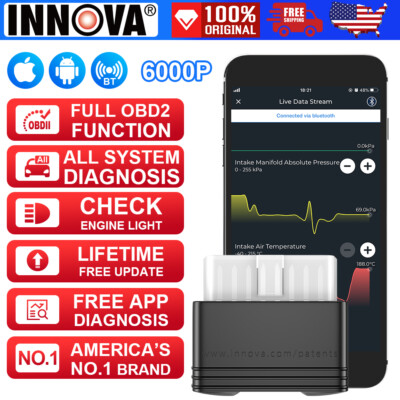 INNOVA 6000P Bluetooth Car OBD2 Scanner All System Check Engine/SRS/ABS/Emission