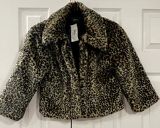 Faux Fur Jacket Leapard Print New With Tags ~ Sz S